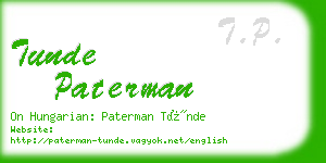 tunde paterman business card